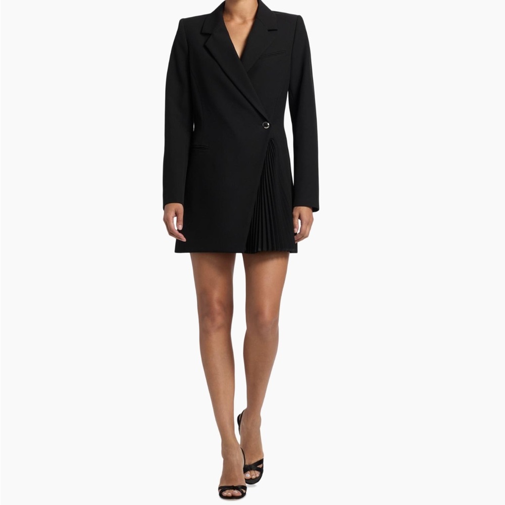 NWT ALC Callen pleated black blazer mini dress